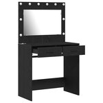 vidaXL Coiffeuse Chêne noir 78.5 x 41 x 135 cm Bois d'ingénierie