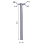 Support vertical en acier  D-USA/PL  pour boîte aux lettres ARREGUI  133 Cm  Gris