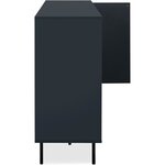 Buffet bas - CARACAS - bleu navy - 2 portes vitrées + 2 portes - 180 x 90 x 40 cm