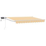 vidaXL Store rétractable manuel avec LEDs Jaune et blanc 3 x 2 5 m