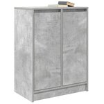 vidaXL Buffet gris béton 57x34x76 cm bois d'ingénierie