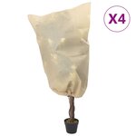 vidaXL Housses de protection pour plantes avec cordon de serrage 4 Pièces