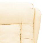 vidaXL Fauteuil Crème Similicuir