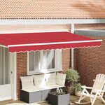 vidaXL Bande de Auvent pour cadre de 4 m Rouge 3.8x0.2 m