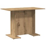 vidaXL Table à manger chêne artisanal 110 x 60 x 75 cm bois ingénierie