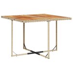 vidaXL Ensemble à manger de jardin et coussins 9 Pièces beige Poly rotin