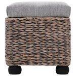 Banquette pouf tabouret meuble banc 2 Pièces jacinthe d'eau gris 3002178