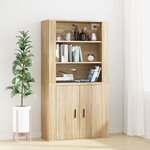 vidaXL Armoire murale Chêne sonoma 80x33x80 cm Bois d'ingénierie