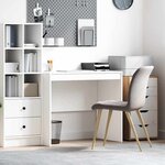 vidaXL Bureau Blanc 90 x 50 x 76 cm Bois d'ingénierie