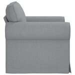 vidaXL Canapé Gris clair 215 x 82 x 80 cm tissu