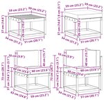 vidaXL Ensemble de canapés d'extérieur 7 pc Naturel et gris clair