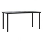 vidaXL Ensemble à manger jardin 5Pièces marron poly rotin verre