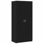 vidaXL Armoire Chêne noir 80 x 50 5 x 180 cm Bois d'ingénierie