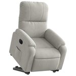 vidaXL Fauteuil inclinable électrique gris clair tissu microfibre