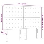 vidaXL Tête de lit à LED Vert foncé 144x5x118/128 cm Velours