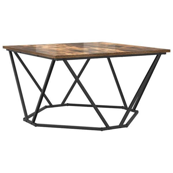 vidaXL Table basse Chêne fumé 80x80x45 cm Bois reconstitué