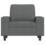 vidaXL Fauteuil Gris foncé 60 cm Tissu