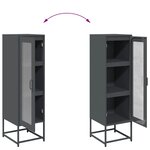 vidaXL Buffet haut anthracite 36x39x123 cm acier laminé à froid