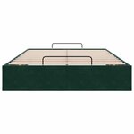 vidaXL Cadre de lit ottoman sans matelas vert foncé 120x190 cm velours