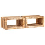 vidaXL Tables de chevet 45 x 30 x 24 cm bois de manguier massif