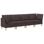 vidaXL Canapé modulaire avec rangement 4 pc Marron foncé Tissu