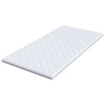 vidaXL Coussins de Matelas Blanc 90 x 190 cm Polyester sans colle