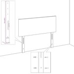 vidaXL Tête de lit LED Cappuccino 160 cm Cuir synthétique