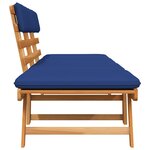 vidaXL Banc de jardin avec coussins 2-en-1 190 cm Bois solide d'acacia