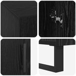 vidaXL Bureau avec porte Chêne noir 140 x 50 x 75 cm Bois d'ingénierie