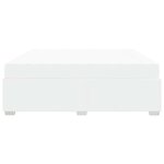 vidaXL Cadre de lit avec matelas Blanc 200 x 200 cm tissu