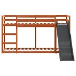 vidaXL Lit superposé avec toboggan et échelle sans matelas 75x190 cm