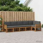 vidaXL Ensemble de canapés d'extérieur 6 pc Naturel et Anthracite