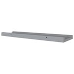 vidaXL Étagères à rebord pour cadre photo 2 Pièces Gris 60x9x3 cm MDF