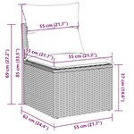 vidaXL Salon de jardin avec coussins 10 Pièces gris clair résine tressée
