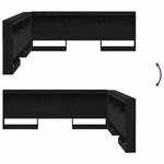 vidaXL Tête de lit de rangement Chêne noir 200 cm Bois d'ingénierie