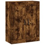 vidaXL Buffet haut Chêne fumé 69 5x34x180 cm Bois d'ingénierie