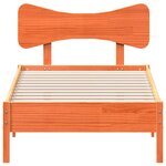 vidaXL Cadre de lit sans matelas cire marron 75x190 cm bois pin massif