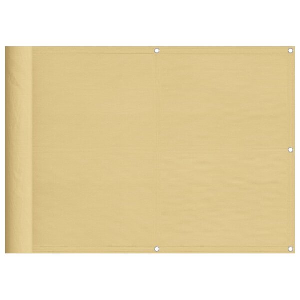 vidaXL Écran de balcon sable 75x700 cm 100  polyester oxford
