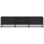 vidaXL Meuble TV noir 160x35x41 cm bois d'ingénierie et métal