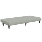 vidaXL Canapé-lit à 2 places avec repose-pied gris clair velours