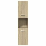 vidaXL Armoire de salle de bain Chêne sonoma 30x30x130 cm Aggloméré