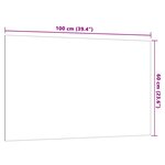 vidaXL Tableau noir magnétique mural blanc 100x60 cm verre trempé