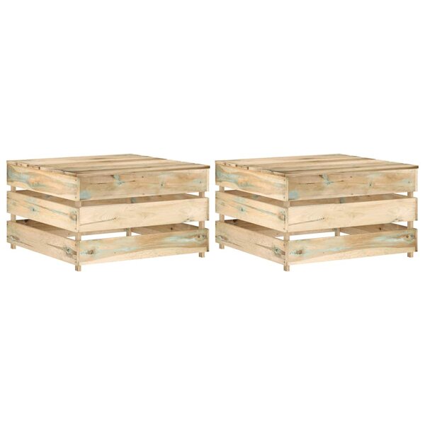 vidaXL Tables palette de jardin 2 Pièces Bois de pin imprégné