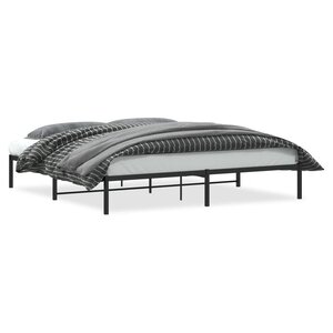 vidaXL Cadre de lit métal sans matelas noir 200x200 cm