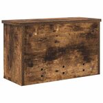 vidaXL Porte-manteau mural avec étagère Chêne fumé 50 x 20 x 30 cm