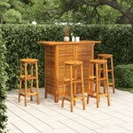 vidaXL Ensemble de bar de jardin 5 Pièces Bois d'acacia solide