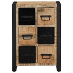 vidaXL Buffet 50x35x70 cm bois de manguier brut massif