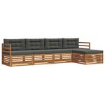 vidaXL Ensemble de canapés d'extérieur 5 pc Naturel et Anthracite