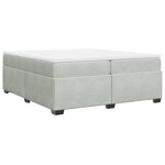 vidaXL Sommier à lattes de lit et matelas Gris clair 200x200cm Velours