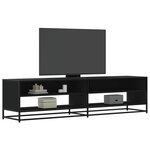 vidaXL Meuble TV noir 180 5x40x46 cm bois d'ingénierie